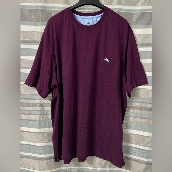 Tommy Bahama Rum Berry Pocket Logo Casual T-Shirt - Picture 1 of 8
